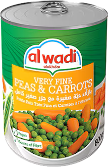 AL WADI GREEN PEAS&CARROTS 800G