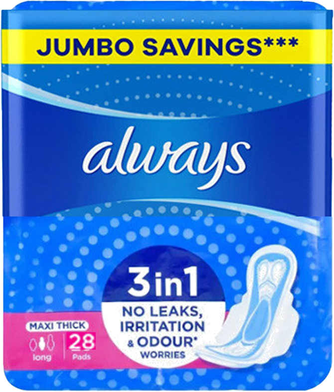 ALWAYS 3IN1 MAXI THICK 12*28 LONG 12x28 L