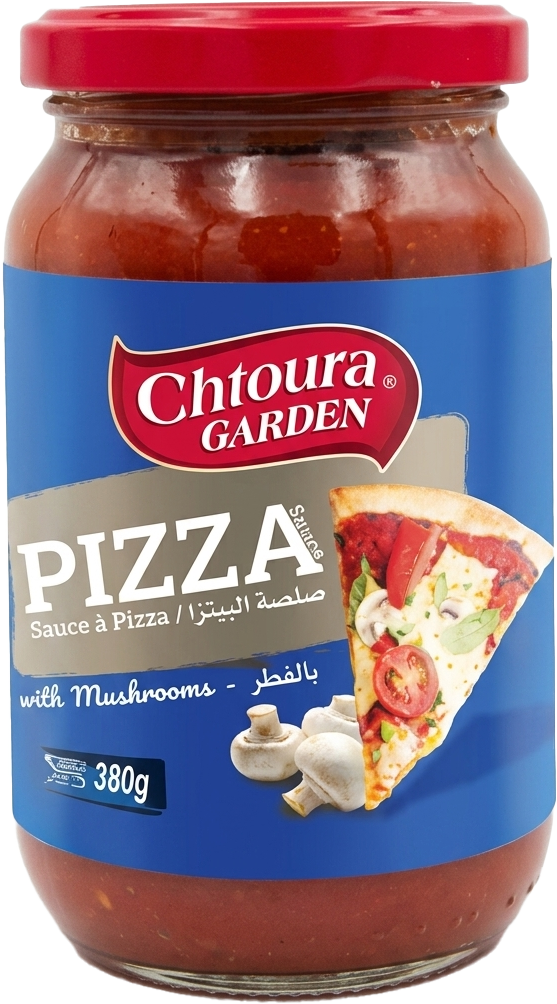 CHTAURA SAUCE PIZZA WITH MUSH.