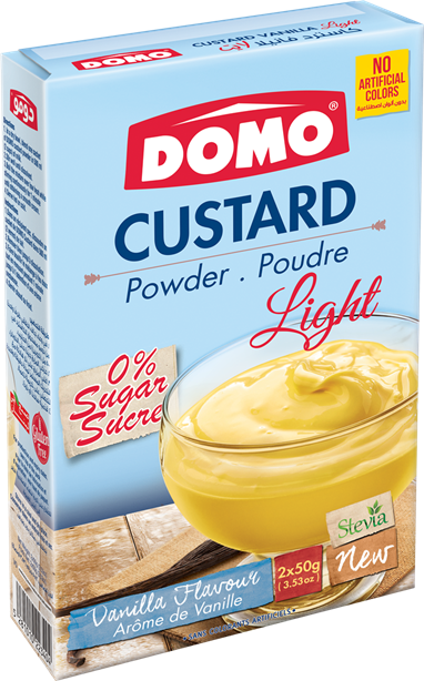 DOMO CUSTARD POUDRE LIGHT VANILLE 100G
