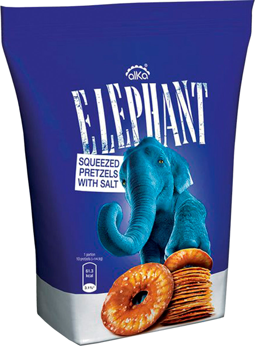 ELEPHANT PRETZEL DISCS SALT 80G