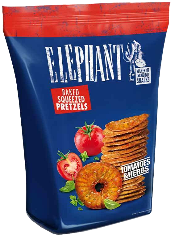 ELEPHANT PRETZEL TOMATO HERBS
