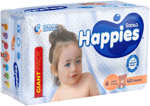HAPPIES GIANT PACK LRGE