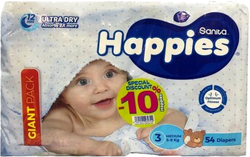 HAPPIES PREM. MEDIUM 54D  -10% 54D
