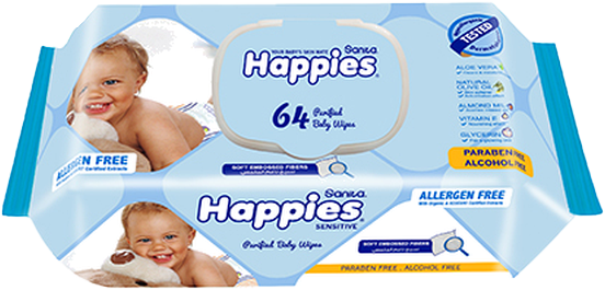 HAPPIES WIPES 64S 64S