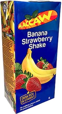 MACCAW STRAW&BANANA CARTOON