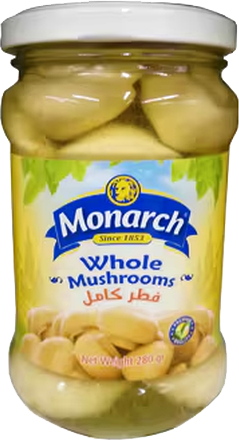MONARCH WHOLE  MUSHROOMS JAR