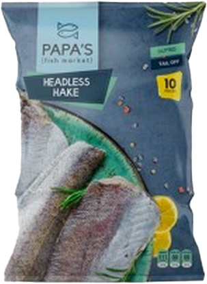 PAPAS HAKE GUTTED HEADLESS TAIL