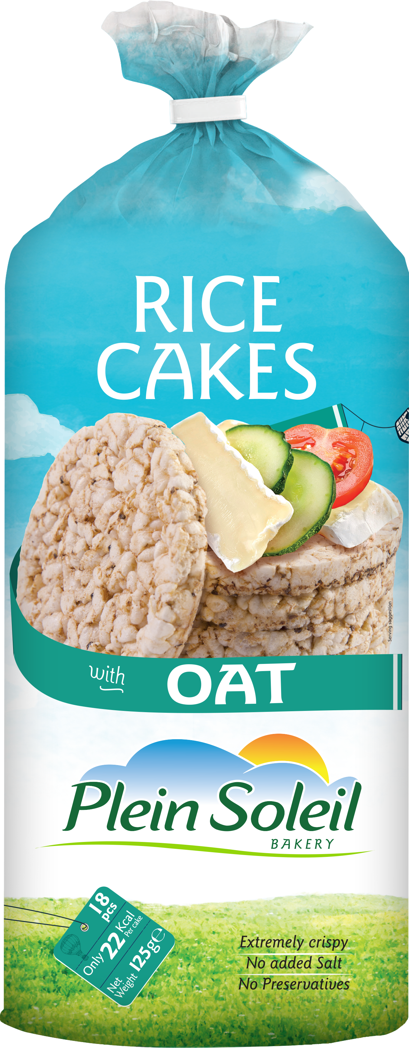 PLEIN SOLEIL RICE CAKE+OAT 125G 125G