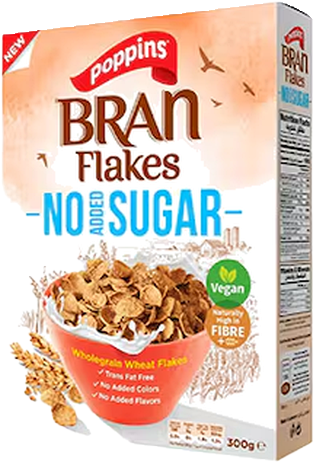 POPPINS BRAN  FLAKES NO SUGAR 300G