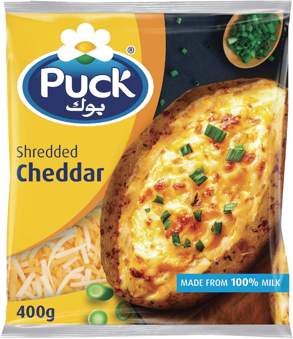 PUCK SHREDDED CHEDDAR MIX