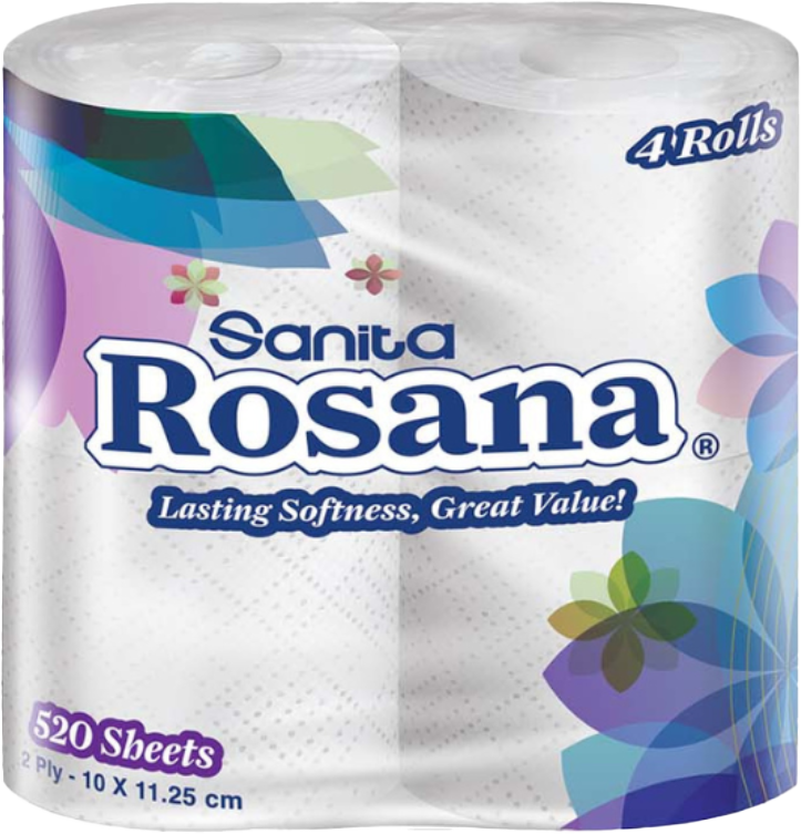 ROSANA TOILET PAPER 4 ROLLS
