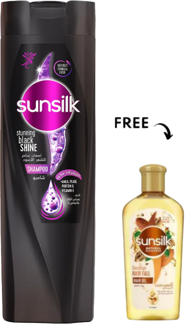 SUNSILK BLACK SH. +OIL SUN(350+75ML) 350+75ML