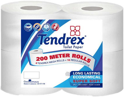 TENDREX TOILET PAPER ECO 4ROLLS
