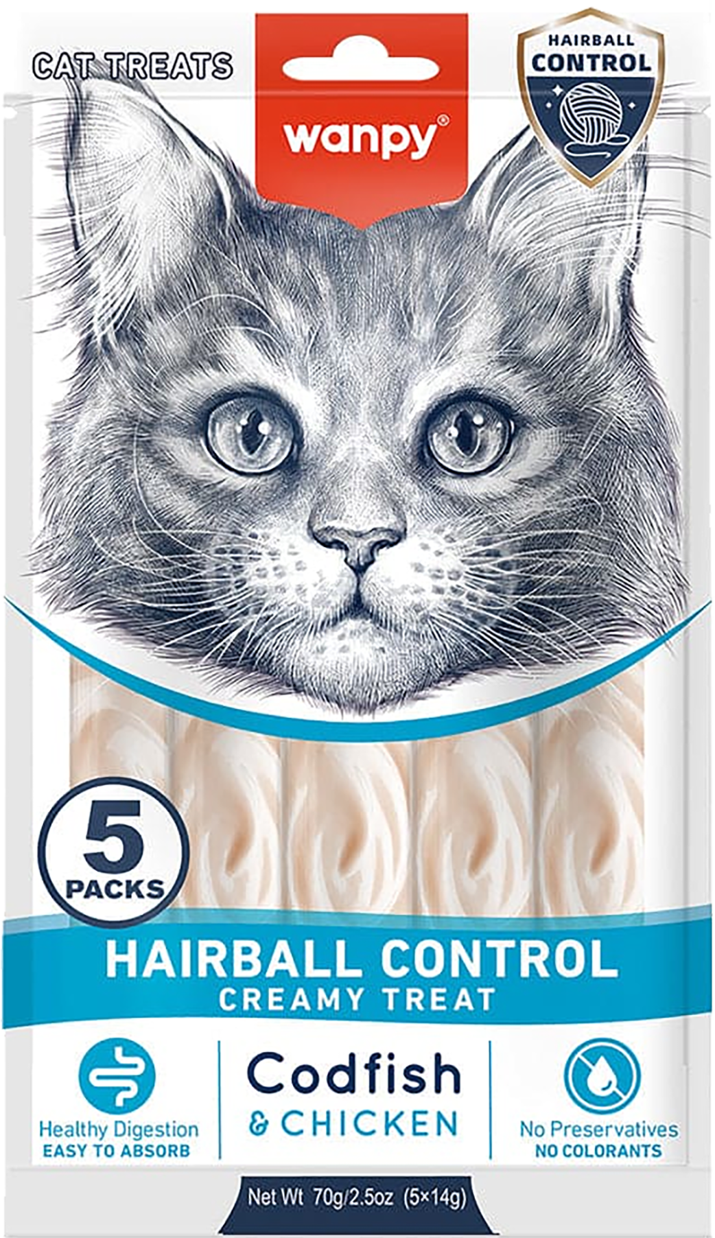 WANPY CAT CODFISHCHICK TREATS HAIR