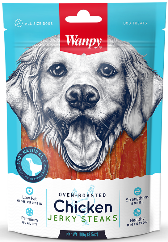 WANPY DOG CHICK JERKY STEAKS